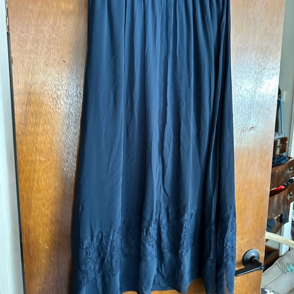 Hollister size large blue skirt with undetlrskirt sheer